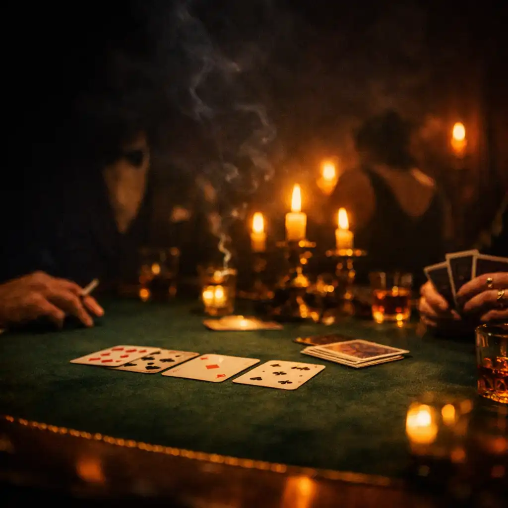 Gyertyafényes, fizikai asztal a Playguidehu lounge-ában